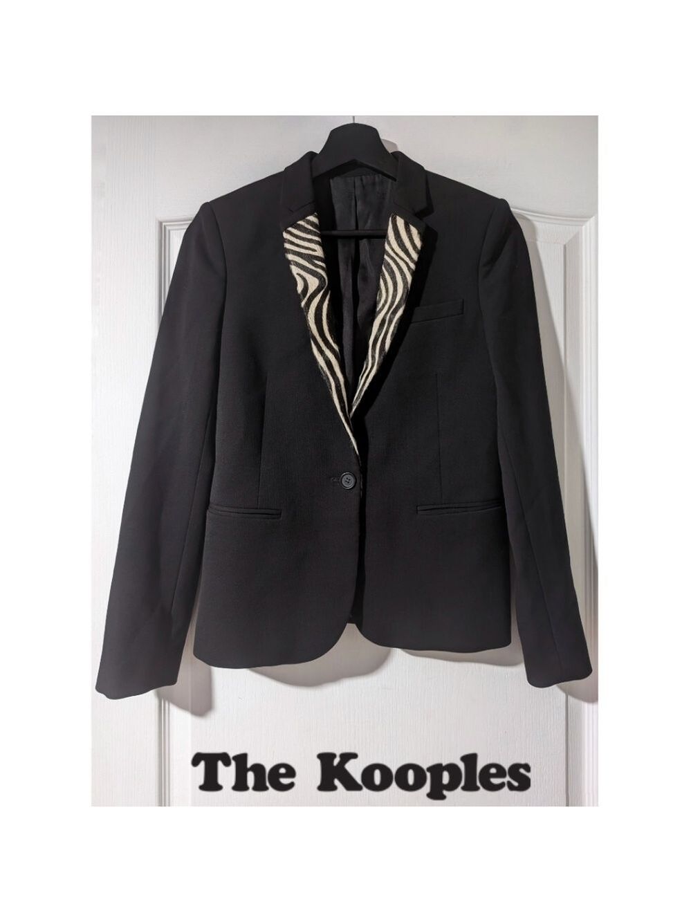 NEW The Kooples | Zebra Collar Wool Blazer